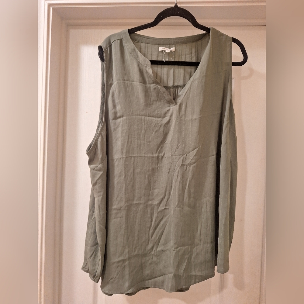 Olive Sleeveless Women's Top NWOT‎ Maurices Blouse 3x